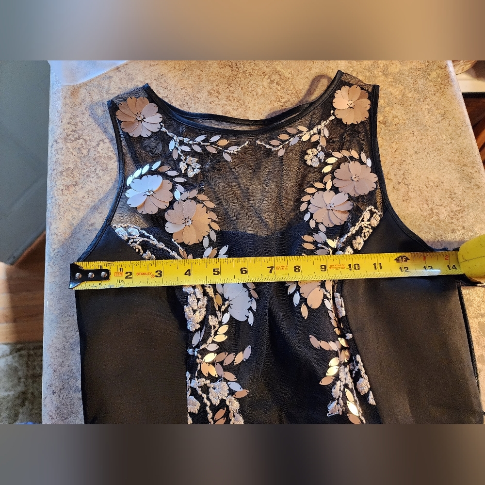 Coast Hermosa Dress Black Duchess Satin Sleeveless Size 4 (NWT) - Picture 16 of 16